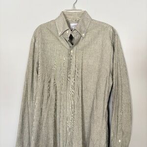 Ledbury Medium gray mens linen slim fit button down